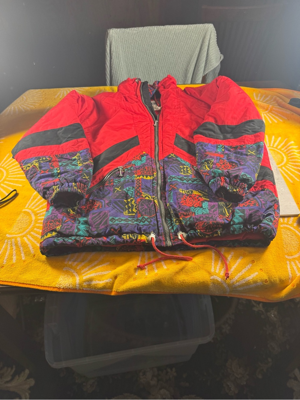 Vintage Fera Retro Women's Ski Wear Bomber Puffer Jacket Red Size 8